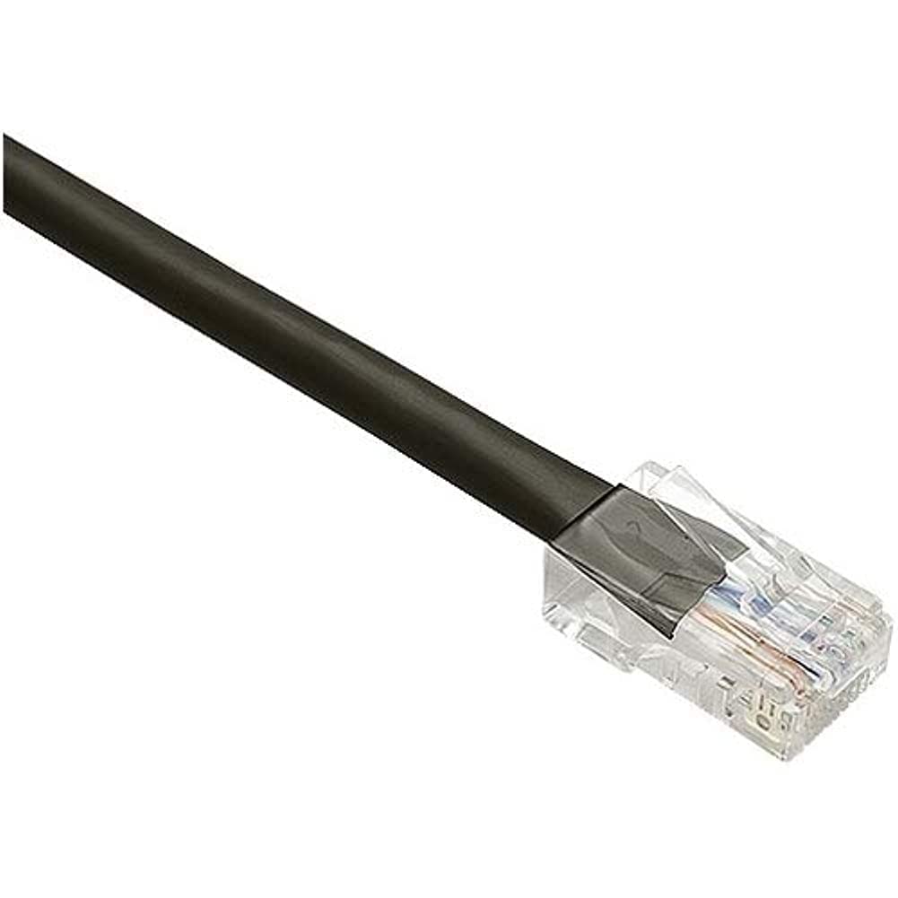 20ft Black Cat5e Patch Cable, UTP, No Boots