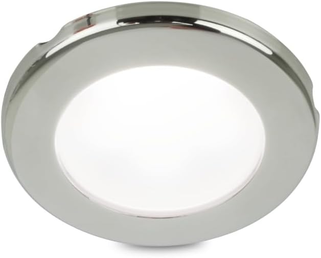 Hella Marine EuroLED 75 3" Round Screw Mount Down Light - White LED - Stainless Steel Rim - 12V