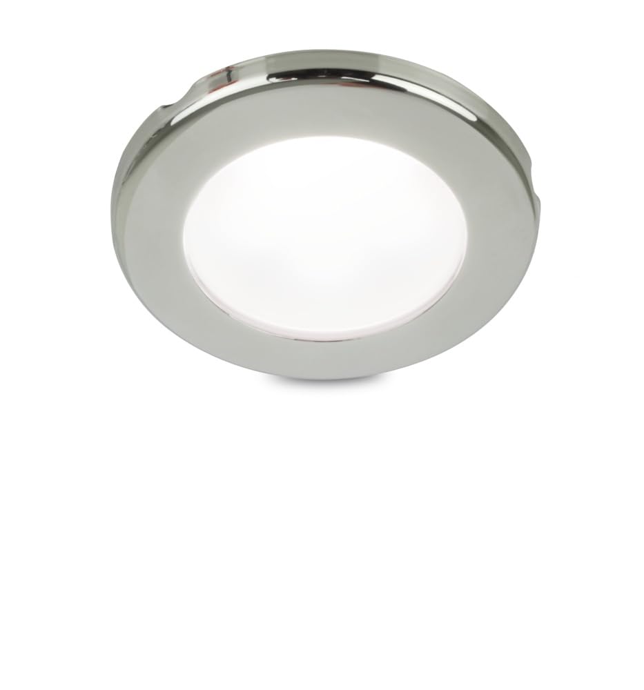 Hella Marine EuroLED 75 3" Round Screw Mount Down Light - White LED - Stainless Steel Rim - 12V
