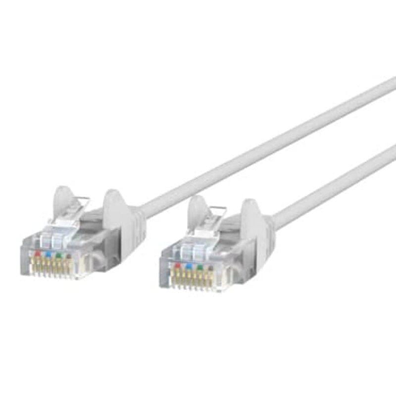 Belkin 1ft CAT6 Ethernet Patch Cable Snagless, RJ45, M/M - Gray - 1 ft Category 6 Network Cable - CE001B01S
