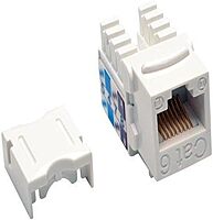 TRIPP LITE Cat6/5e White Wallplate Keystone Jack, Punch-Down/RJ45 F TAA GSA (N238-001-WH)