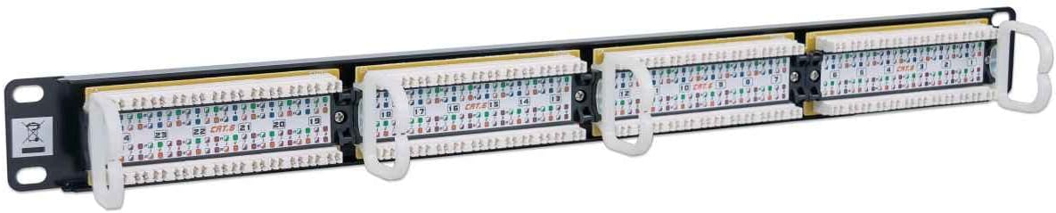 INTELLINET Cat6 UTP Patch Panel - Installer Grade Gold Contacts - Black