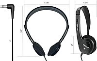 Maxell - 190319 Stereo Headphones - 3.5mm Cord with 6-Foot Length - Soft Padded Ear Cushions