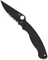 Spyderco Military 2 Folding Pocket Knife with 4 Inch Black CPM S30V Steel Blade and G-10 Handle - CombinationEdge - C36GPSBK2