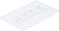 Monoprice 1-Gang Wall Plate for Keystone - 3-Port, 4.5"x2.75"x0.2", With Screws (White Coated Screw Head), White White Plate