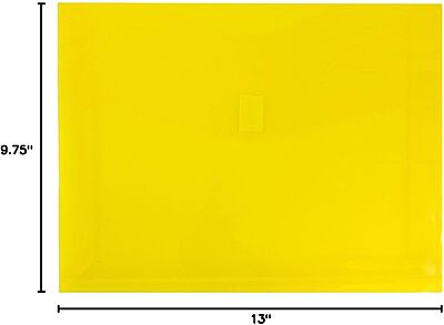 JAM PAPER Plastic Booklet Expansion Envelopes with Hook & Loop Closure - Letter