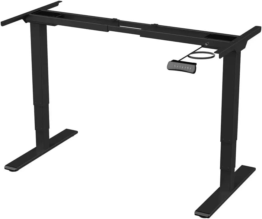 Monoprice Electric Dual Motor 3-Stage Height Adjustable Sit-Stand Desk Frame V2, 220 lbs Weight Load Capacity, Ergonomic