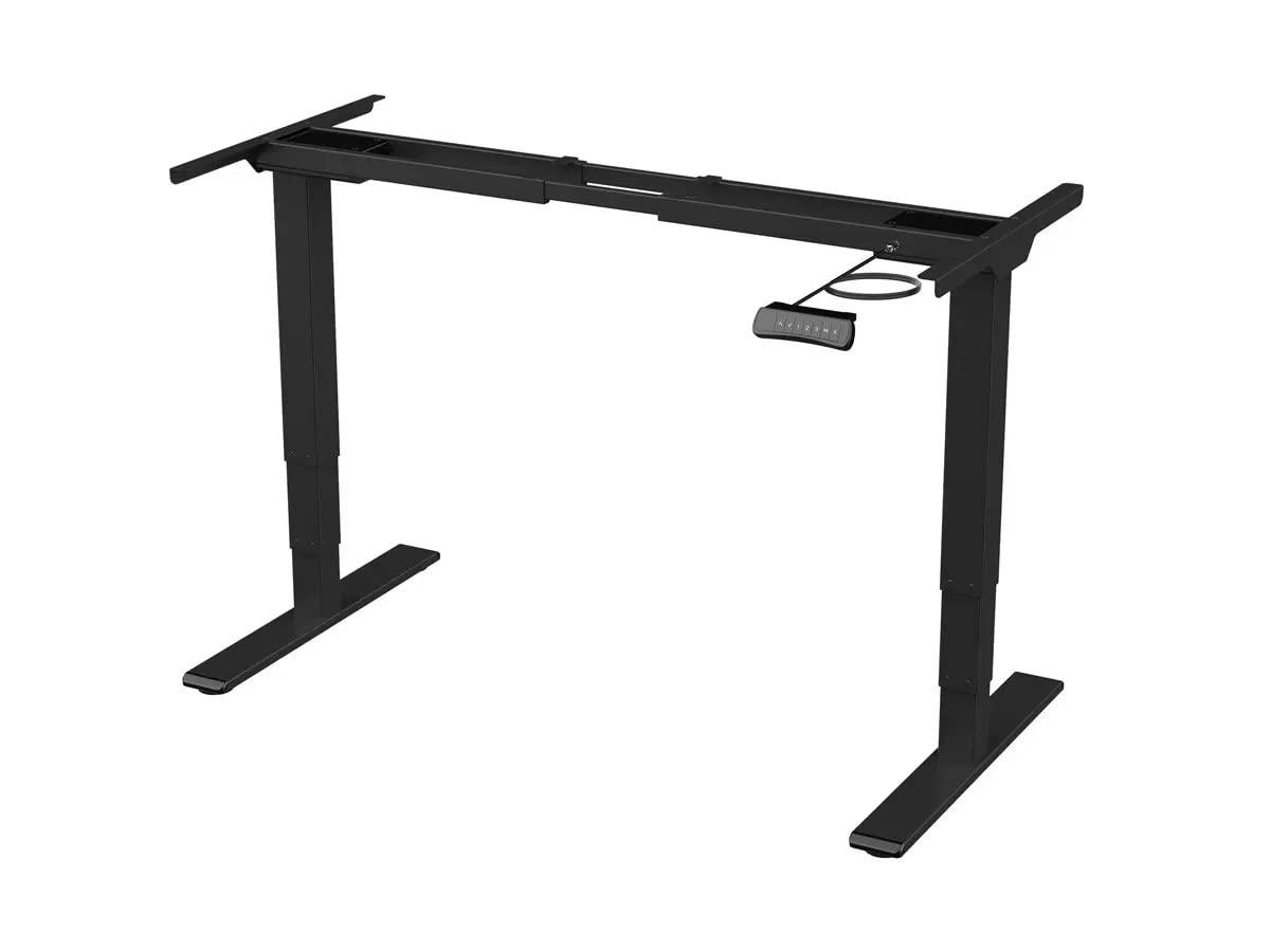 Monoprice Electric Dual Motor 3-Stage Height Adjustable Sit-Stand Desk Frame V2, 220 lbs Weight Load Capacity, Ergonomic