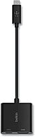 Belkin USB-C to HDMI + Charge Adapter, HDMI/USB-C(F)/USB-C(M), 2.53", Black