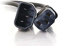 C2G Power Extension Cord, 18 AWG Monitor Power Cable