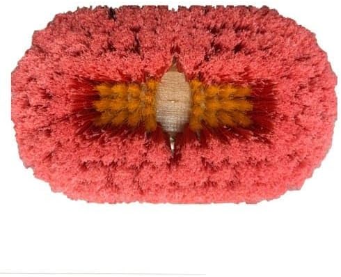 Shurhold 965 6 Inch Combo Bristle Brush, Deck Brush With Red Polystyrene Bristles