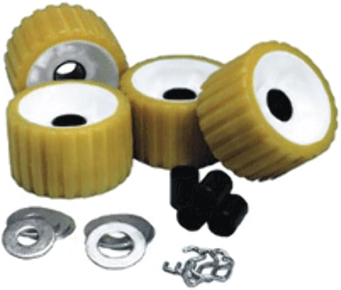 C.E. Smith Ribbed Roller Replacement Kit - 4 Pack - Gold