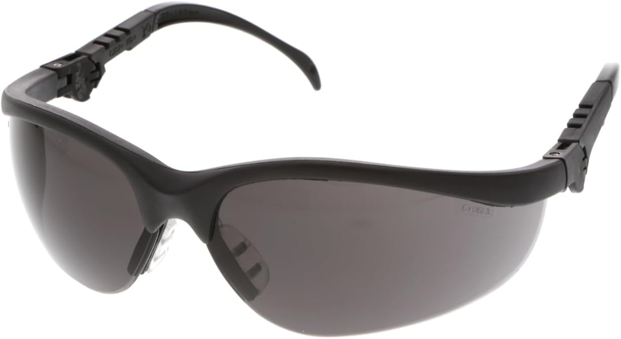 MCR Safety Glasses KD312 Gray lenses with UV Protection and Scratch Resistant Coating, 1 Pair Gray 1 Count (Pack of 1)