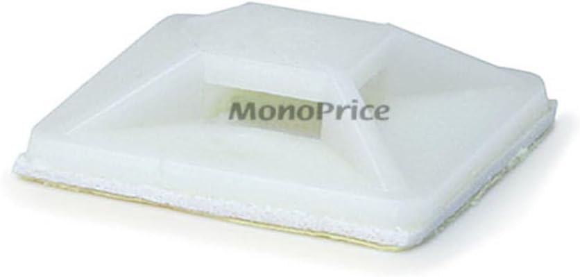 Monoprice Cable tie mounts 25x25(mm), 100pcs/Pack - white 25 mm