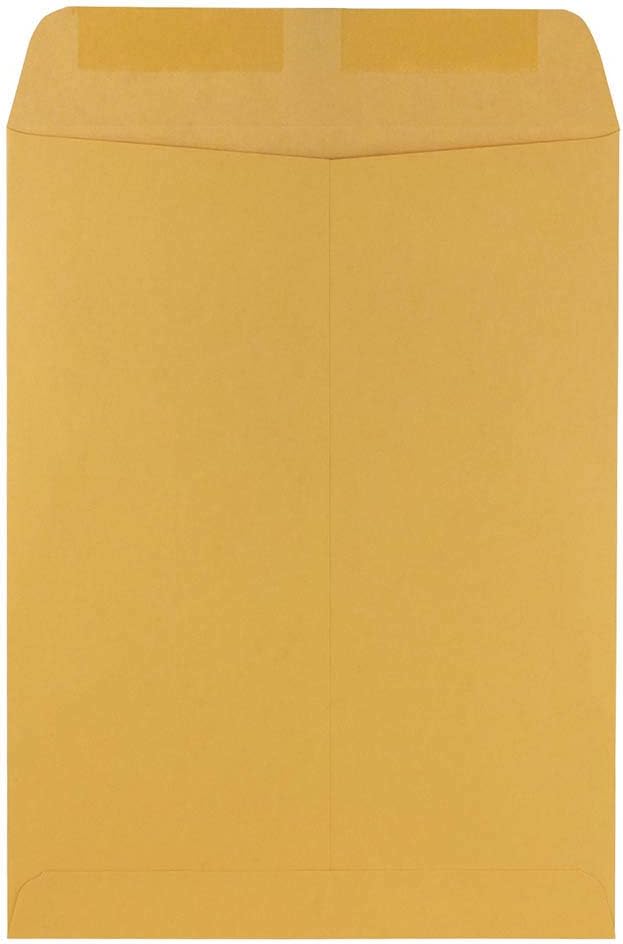 JAM PAPER 9 x 12 Open End Catalog Premium Envelopes - Brown Kraft Manila - 50/Pack 9 x 12 50 Per Pack