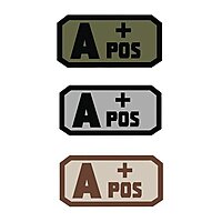 VOODOO TACTICAL Blood Type Rubber Patch with Velcro Backing