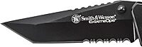 Smith & Wesson Extreme Ops CK10HBS 7.8in S.S. Folding Knife with 3.4in Serrated Tanto Point Blade and S.S. Handle