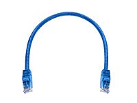 Monoprice 1FT 24AWG Cat5e 350MHz UTP Ethernet Bare Copper Network Cable - Blue