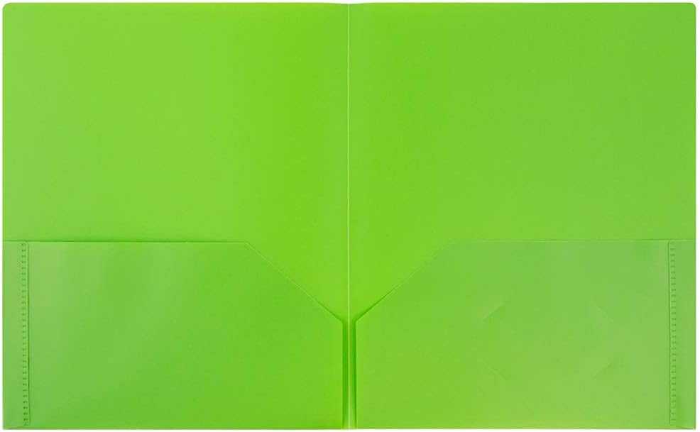 JAM Paper Plastic 2-Pocket POP Folders