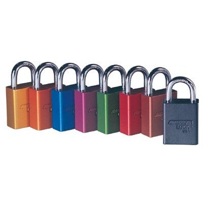 Solid Aluminum Padlocks - Orange Safety Lock-Out Padlock keyed Different