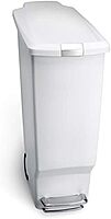 simplehuman 40 Liter / 10.6 Gallon Slim Kitchen Step Trash Can With Secure Slide Lock