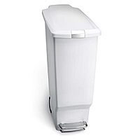 simplehuman 40 Liter / 10.6 Gallon Slim Kitchen Step Trash Can With Secure Slide Lock