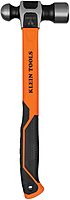 Klein Tools H80332 Ball-Peen Hammer, 32-Ounce Head, Fiberglass Non-Slip Shock Absorbing Grip Handle with Tether Hole, 15-Inch