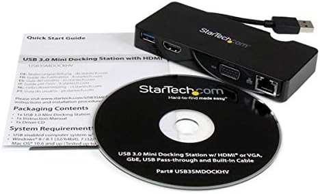 StarTech.com USB 3.0 to HDMI Adapter/Dock with USB 3.0 Pass-Through