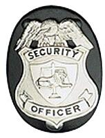 Boston Leather 5840 Oval Clip-On Badge Holder for Shield Shaped Badges