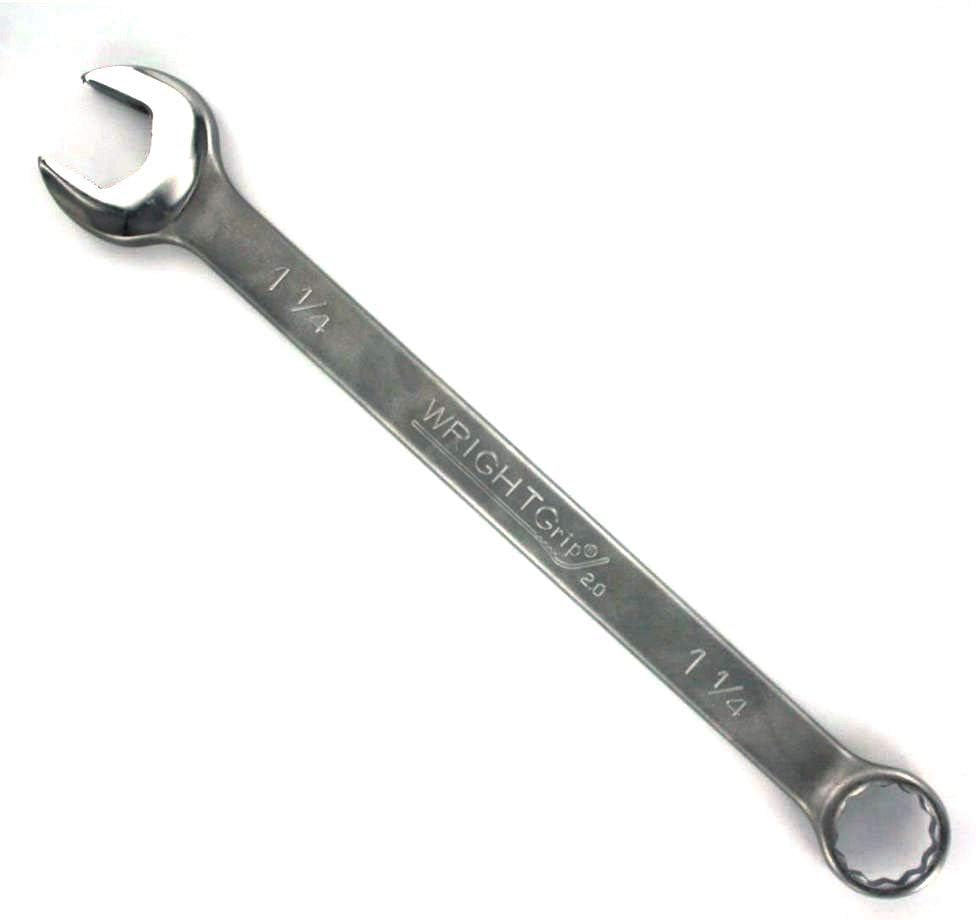 Combination Wrench WRIGHTGRIP 2.0 12 Point Satin - 1-1/4"