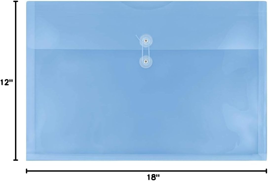 JAM PAPER Booklet Envelopes with Button & String Closure - 12 x 18