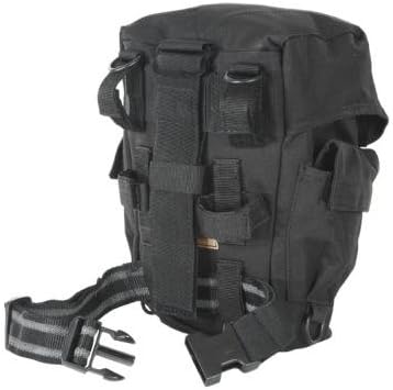 VooDoo Tactical 20-9230001000 Deluxe Drop Leg Gas Mask Carrier, Black