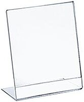 Azar Displays Acrylic L-Shaped Sign Holders, Clear - Pack of 10