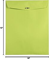 JAM PAPER 10 x 13 Open-End Catalog Envelopes with Clasp Closure