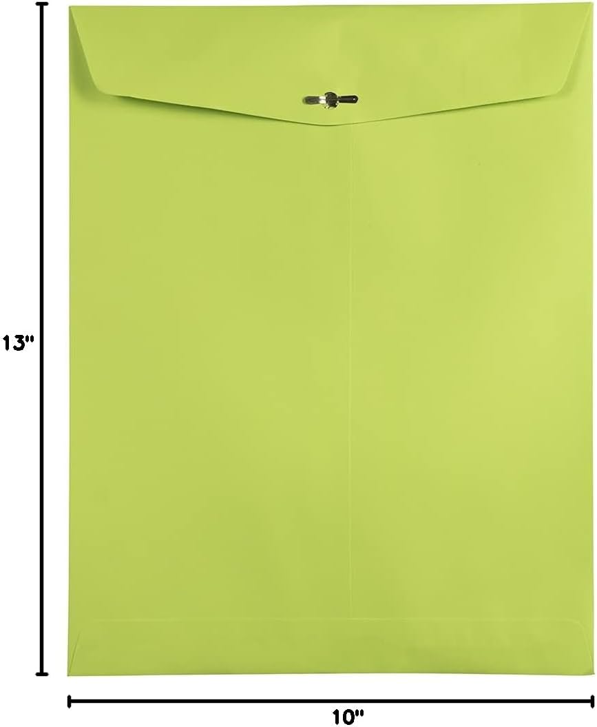 JAM PAPER 10 x 13 Open-End Catalog Envelopes with Clasp Closure