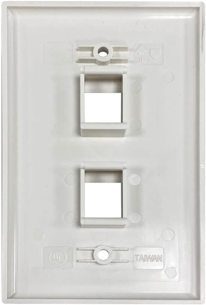 Tripp Lite Safe-IT Single-Gang Keystone Wall Plate, Ivory