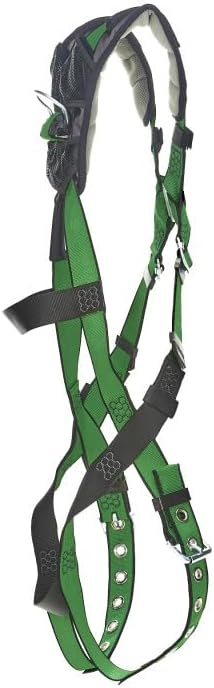 MSA 10206086 V-Form+ Full Body Safety Harness - Size: Extra Large, D-Ring Configuration: Back, Tongue Buckle Leg Straps