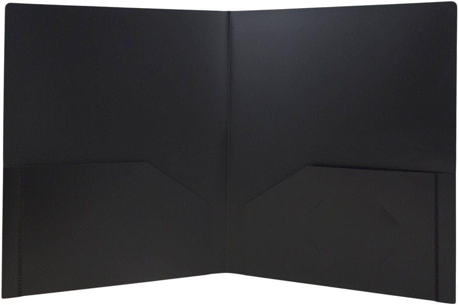 JAM Paper Heavy-Duty 2-Pocket Plastic Presentation Folders - Letter Size