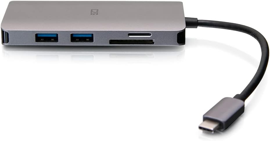USB-C 8-in-1 Mini Dock with HDMI, 3X USB-A, Ethernet, SD Card Reader, and USB-C Power Delivery up to 100W - 4K 30Hz