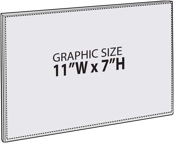 AZAR DISPLAYS Clear Acrylic Self Adhesive Wall Sign Holder Frames - Pack of 10