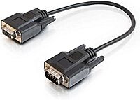 C2G 52030 DB9 M/F Serial RS232 Extension Cable, Black (6 Feet, 1.82 Meters)