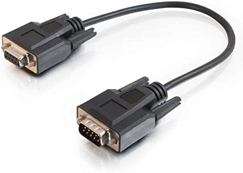 C2G 52030 DB9 M/F Serial RS232 Extension Cable, Black (6 Feet, 1.82 Meters)