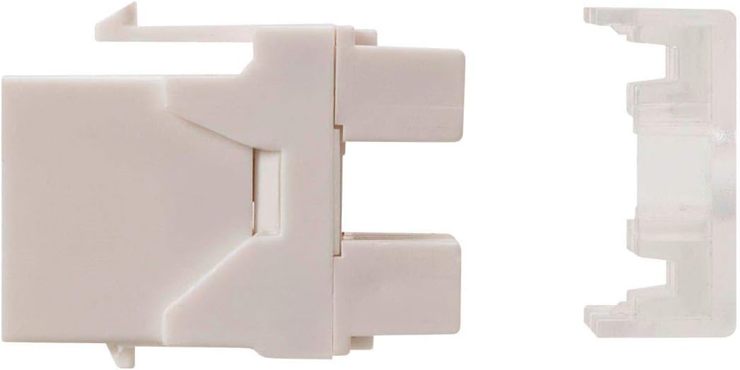 Monoprice Cat6 RJ45 Keystone - 180-Degree, Dual IDC, for 22-24AWG Solid Wire, UL Listed, 8P8C, White White Punch Down