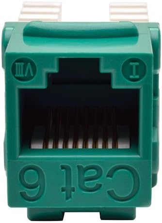 TRIPP LITE Cat6/Cat5e 110 Style Punch Down Keystone Jack Green TAA GSA (N238-001-GN)
