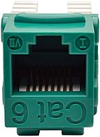 TRIPP LITE Cat6/Cat5e 110 Style Punch Down Keystone Jack Green TAA GSA (N238-001-GN)