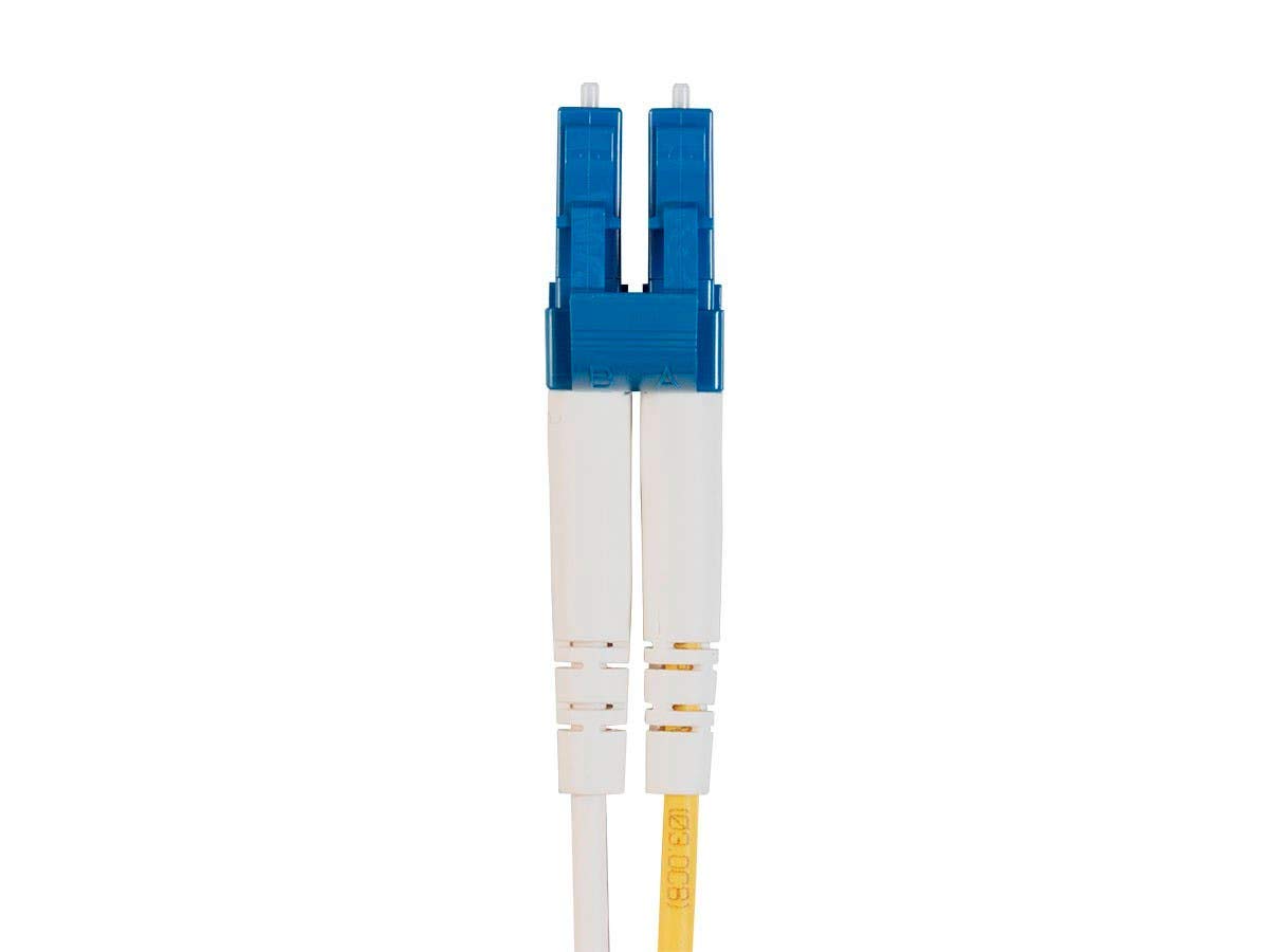 Monoprice Fiber Optic Cable - 2 Meter - Yellow | LC/UPC-LC/UPC, G657A1, Single Mode, Duplex, 2mm, PVC