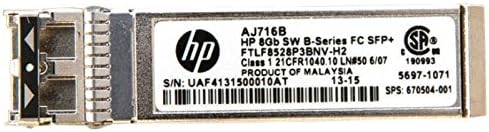 HP COMPATIBLE AJ716B - FUNCTIONALLY IDENTICAL 8GBPS SFP+ FIBRE CHANNEL SHORTWAVE