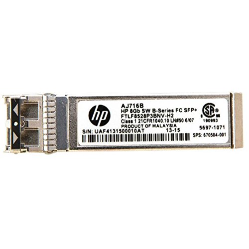 HP COMPATIBLE AJ716B - FUNCTIONALLY IDENTICAL 8GBPS SFP+ FIBRE CHANNEL SHORTWAVE