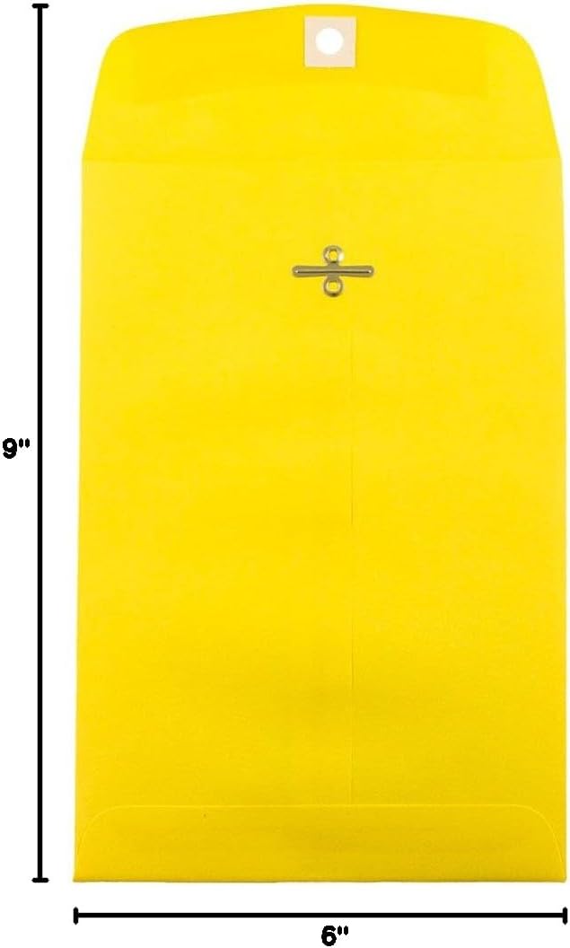 JAM PAPER 6 x 9 Open-End Catalog Envelopes with Clasp Closure