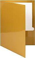 JAM PAPER Laminated Two-Pocket Glossy Presentation Folders - Letter Size
